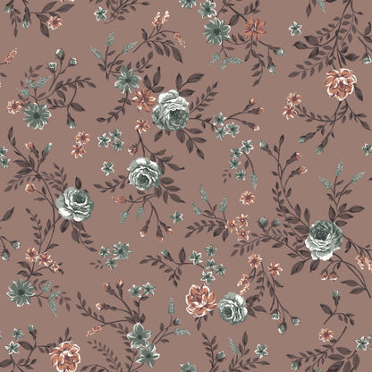 P-2799-798-HC-MOCHA-SAGE - PRINTED 68% POLY 28% RAYON 4% SPAN