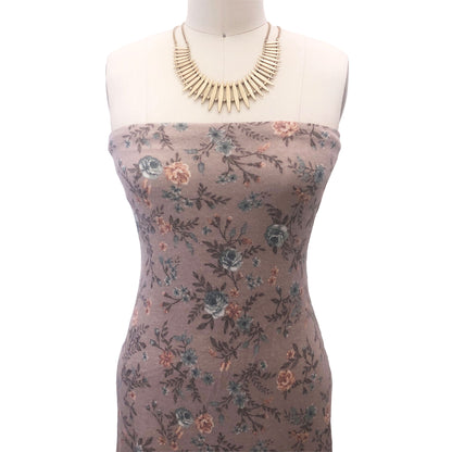 P-2799-798-HC-MOCHA-SAGE - PRINTED 68% POLY 28% RAYON 4% SPAN