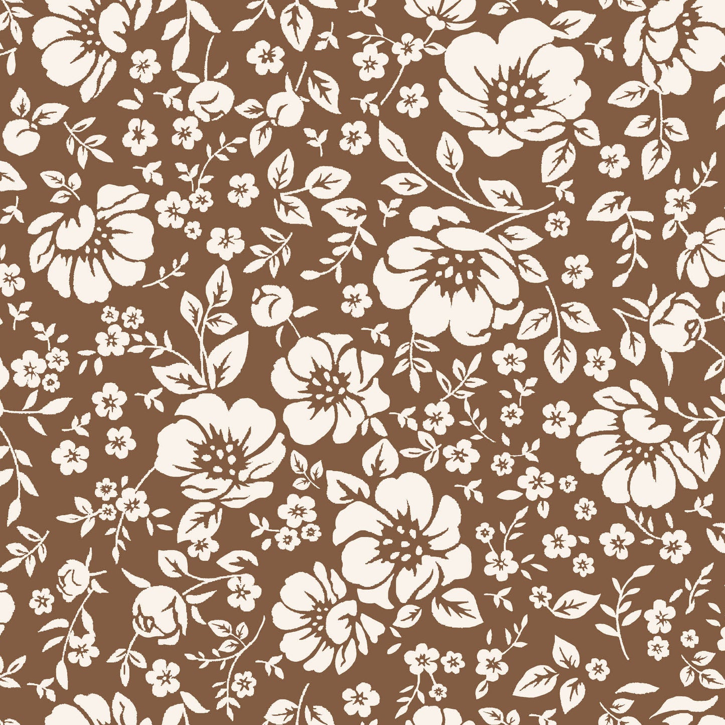 P-2802-754-CARAMEL-ECRU - PRINTED POLY MOROCCAN 100% POLY