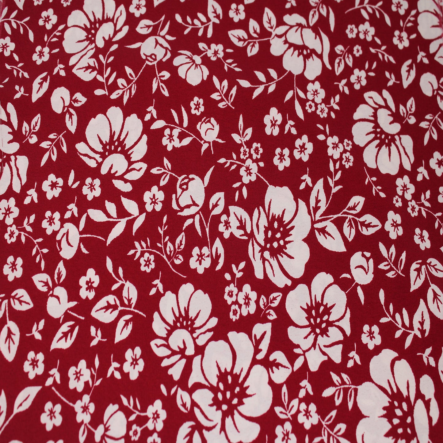 P-2802-754-RED-ECRU - PRINTED POLY MOROCCAN 100% POLY