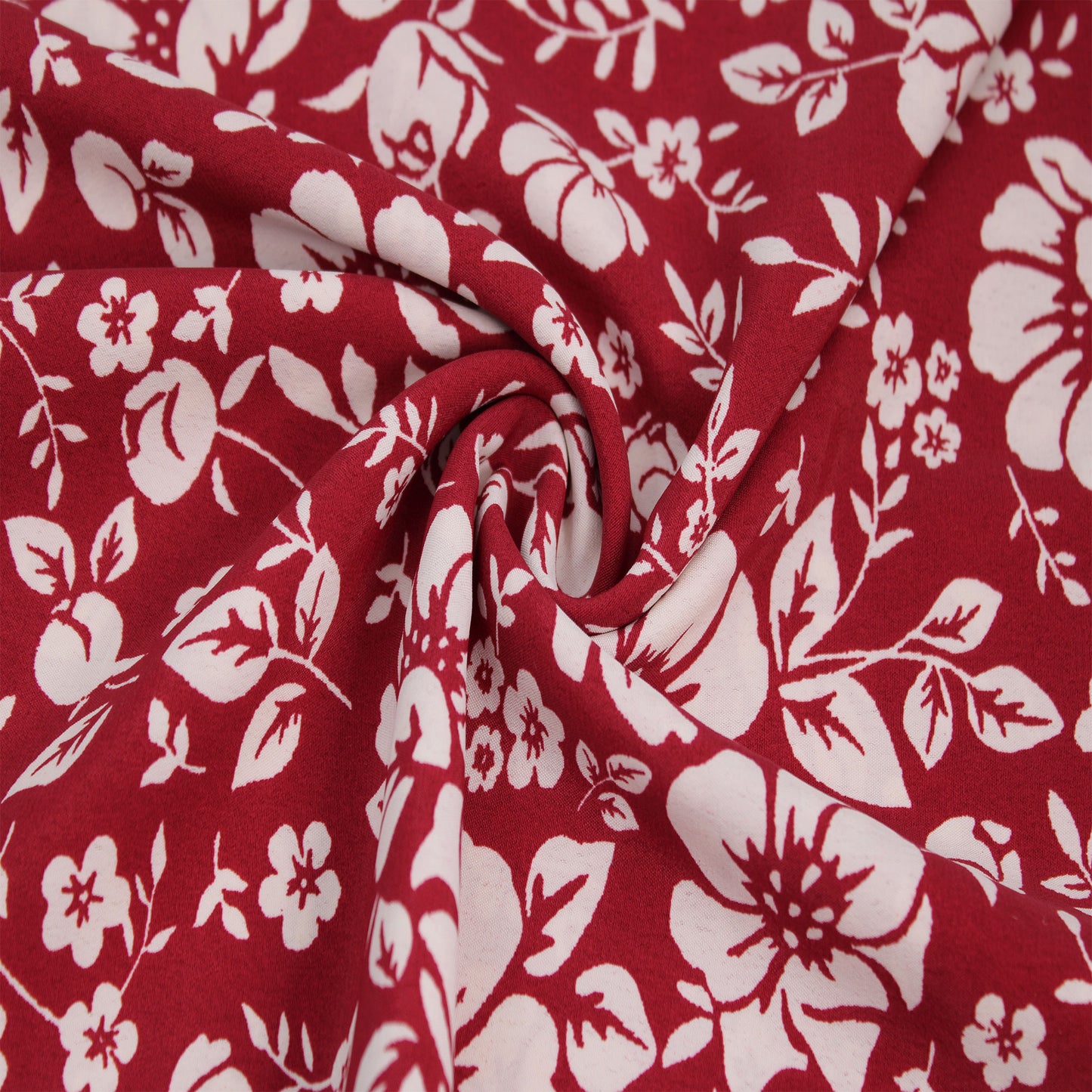 P-2802-754-RED-ECRU - PRINTED POLY MOROCCAN 100% POLY