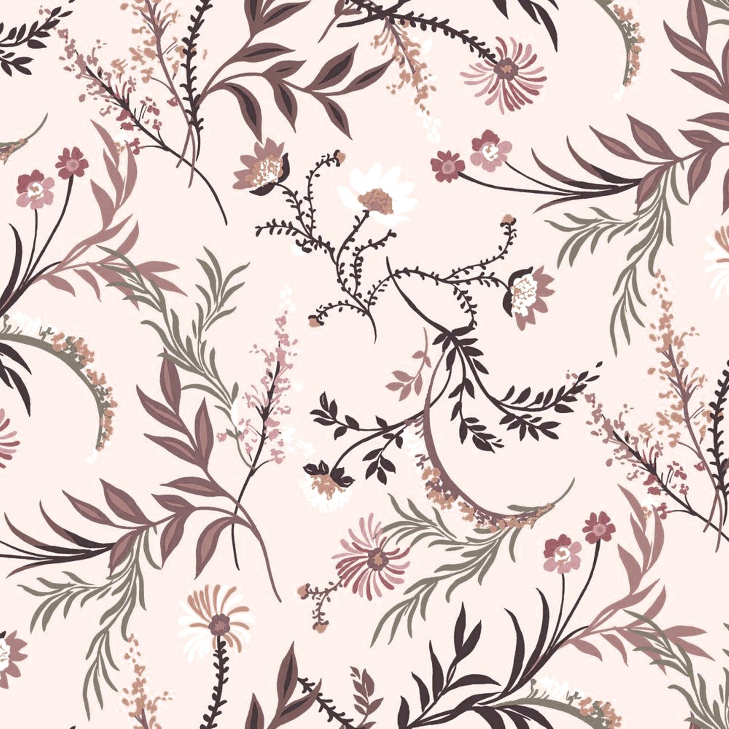 P-2806-754-CREAM-MOCHA - PRINTED POLY MOROCCAN 100% POLY