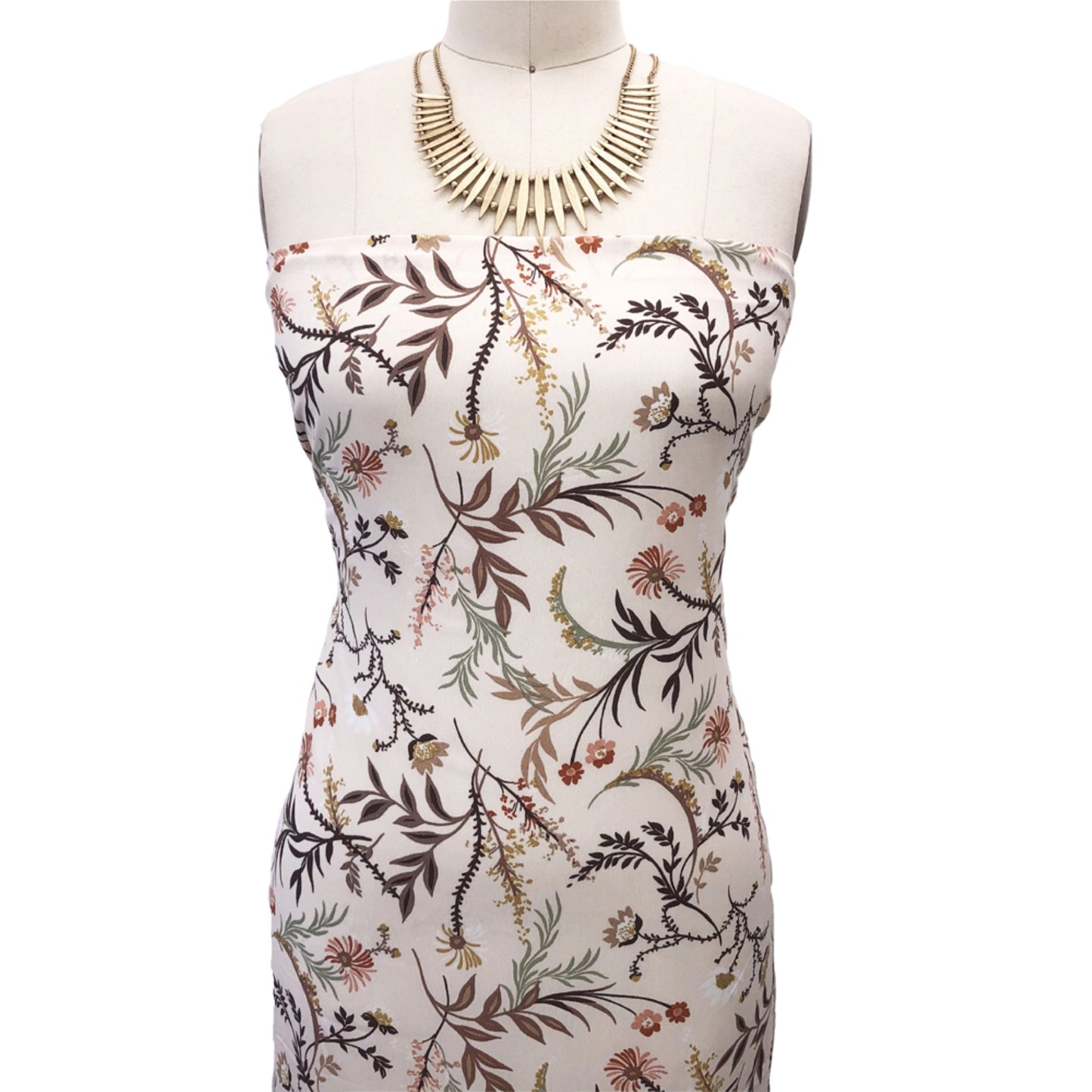 P-2806-754-CREAM-MOCHA - PRINTED POLY MOROCCAN 100% POLY