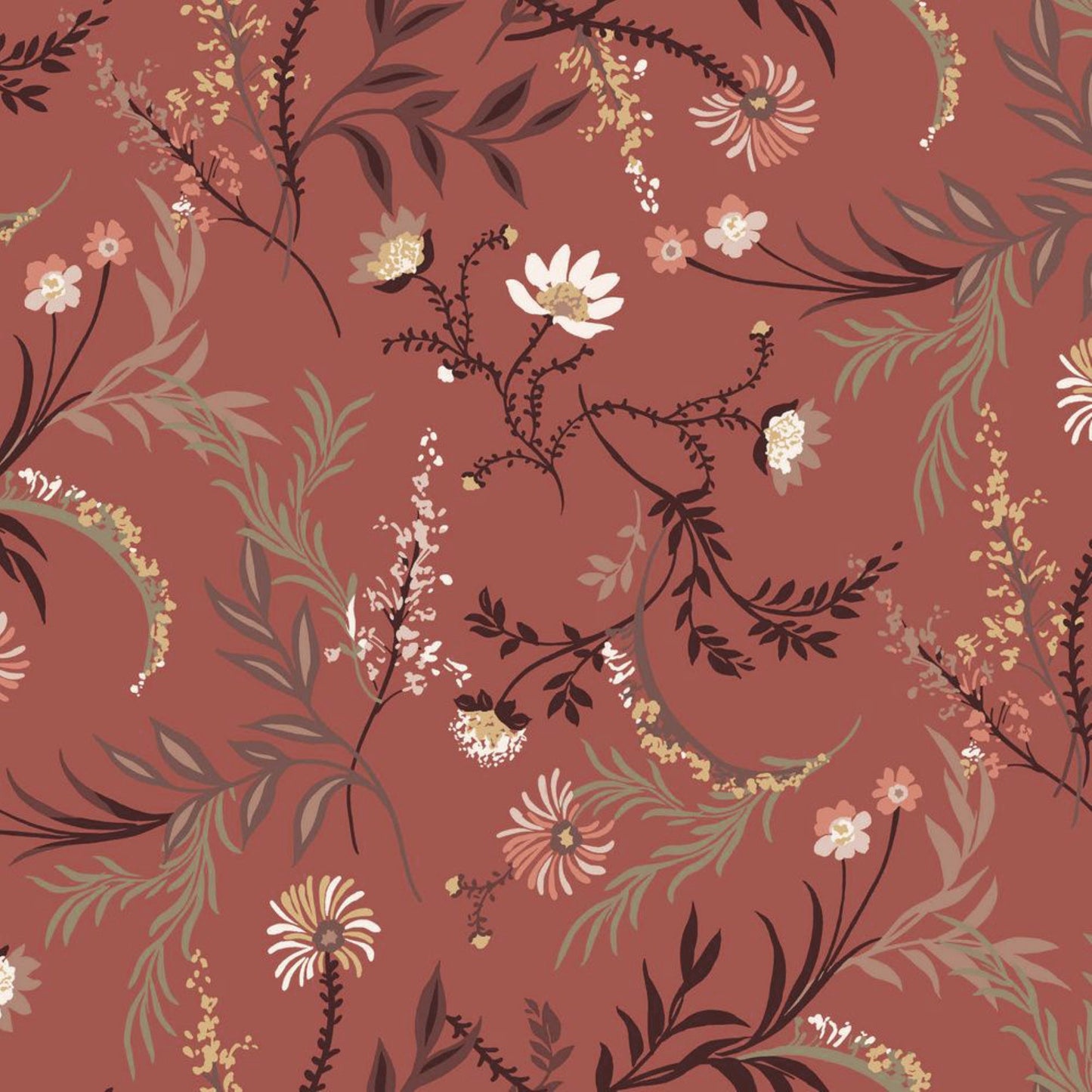 P-2806-754-GINGER-BROWN - PRINTED POLY MOROCCAN 100% POLY
