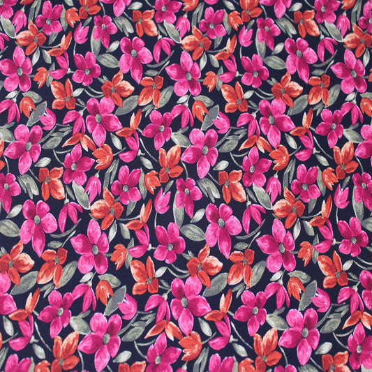 P-2817-754-BLACK-BERRY - PRINTED POLY MOROCCAN 100% POLY