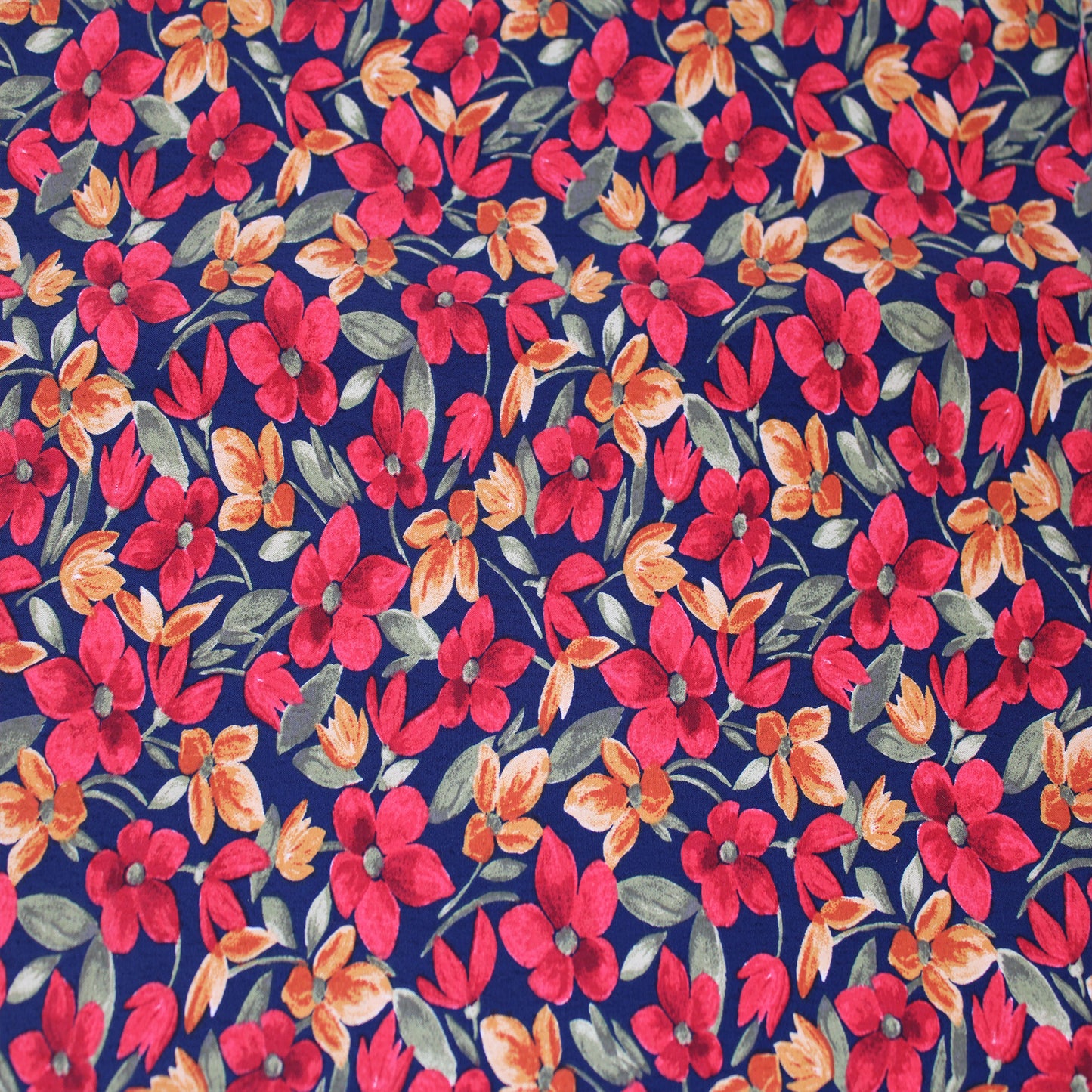 P-2817-754-NAVY-RED - PRINTED POLY MOROCCAN 100% POLY