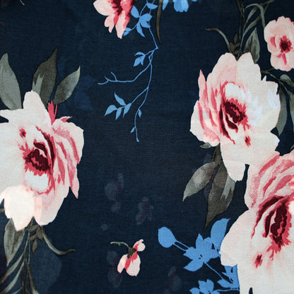 P-2819-501-INK-BLUSH - PRINTED 100% POLYESTER HI MULTI CHIFFON WASH