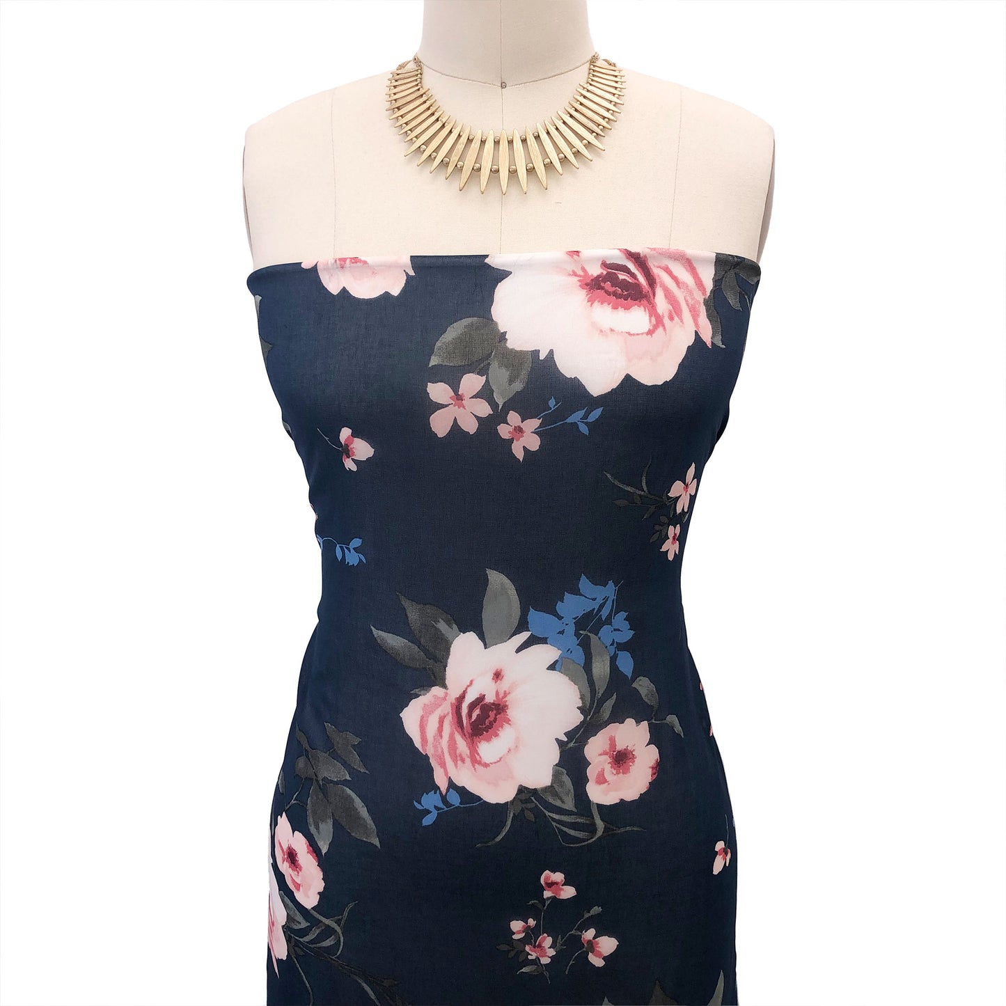 P-2819-501-INK-BLUSH - PRINTED 100% POLYESTER HI MULTI CHIFFON WASH