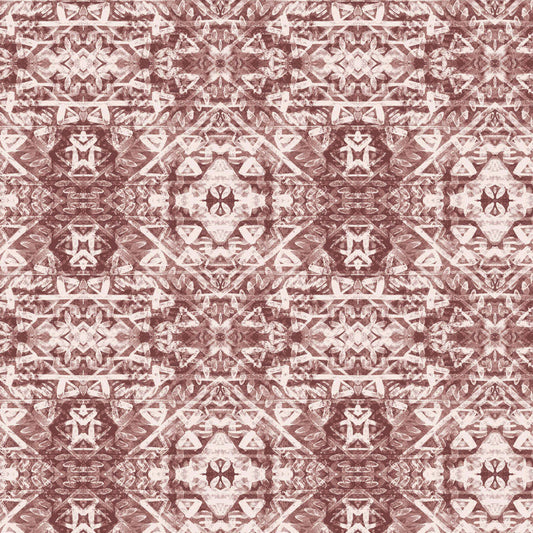 P-2837-636-CINNAMON-IVORY PRINTED CREPON 100% RAYON CREPON