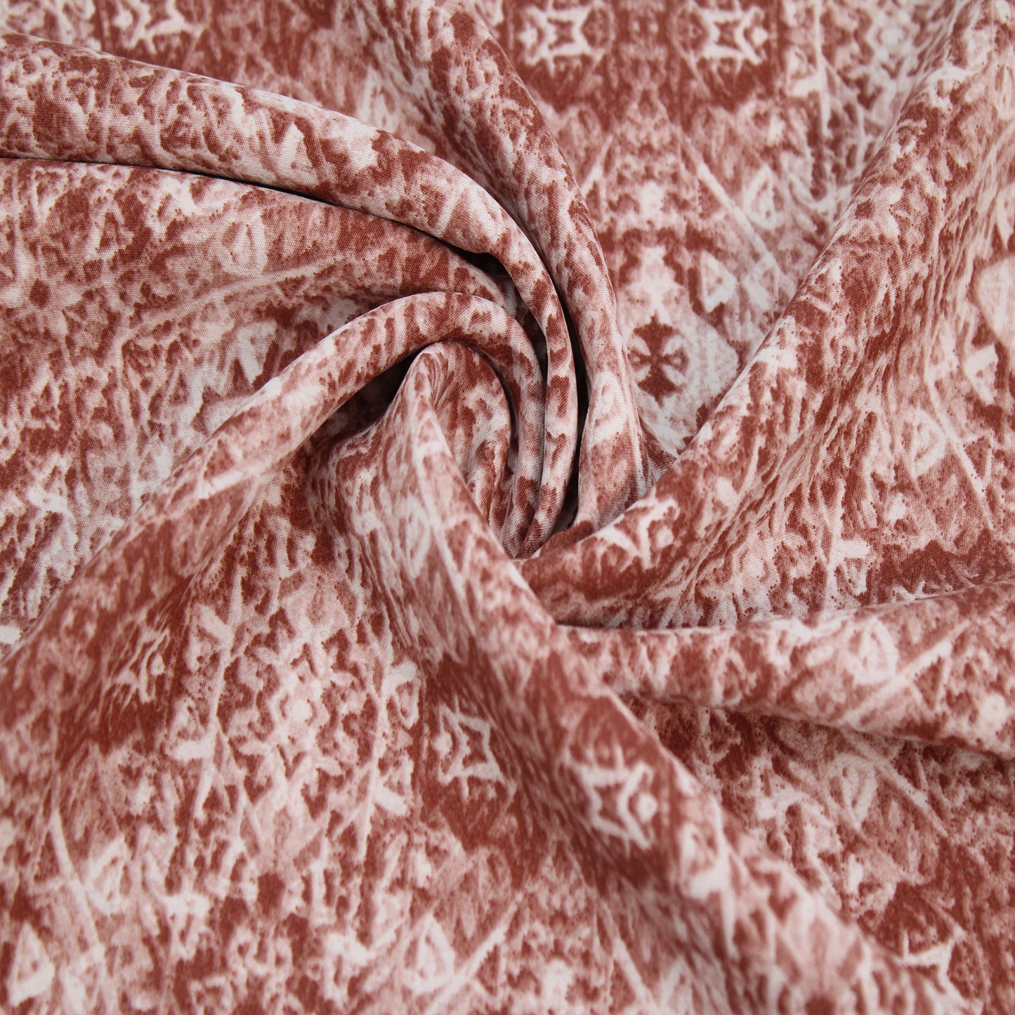 P-2837-754-CINNAMON-IVORY - PRINTED POLY MOROCCAN 100% POLY