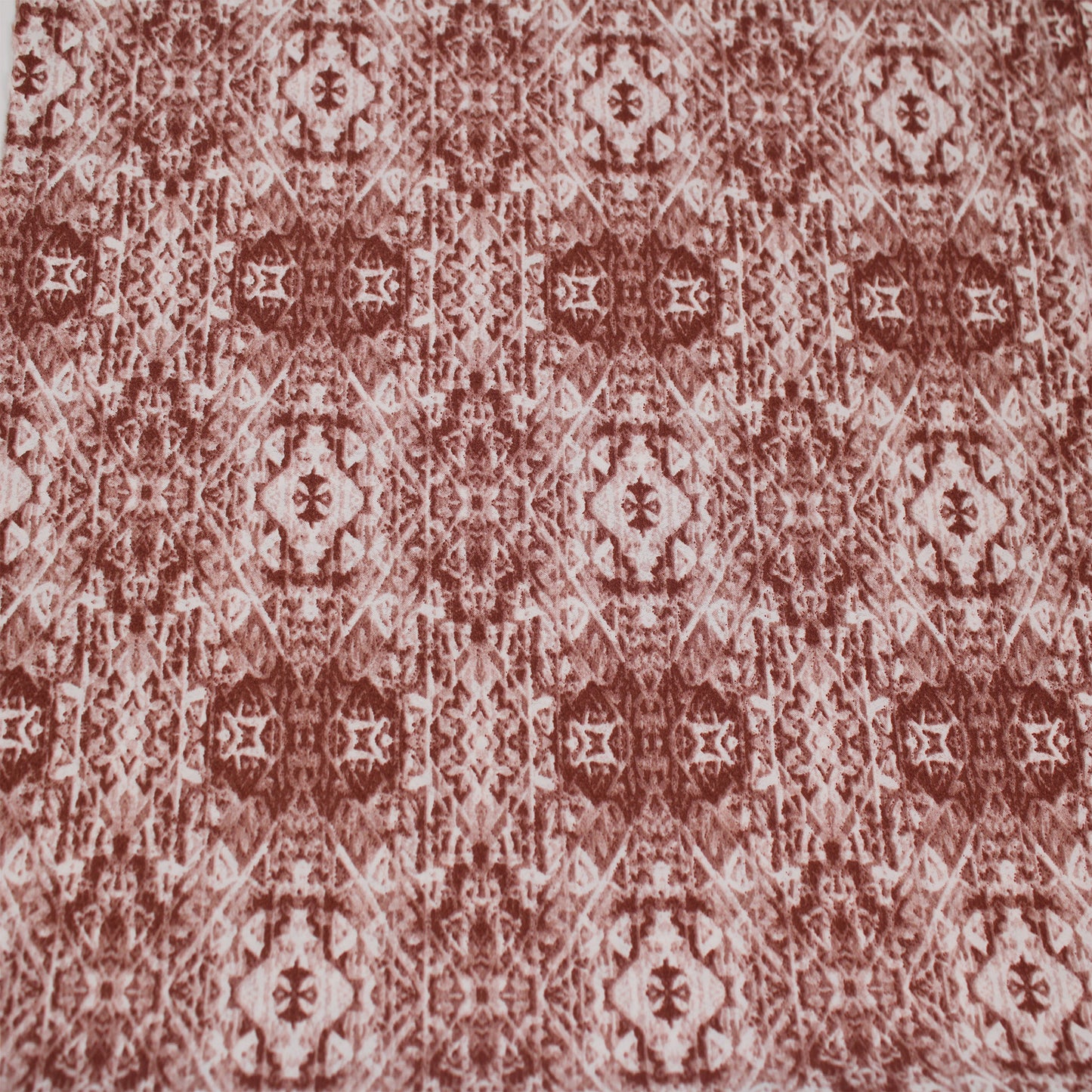 P-2837-754-CINNAMON-IVORY - PRINTED POLY MOROCCAN 100% POLY