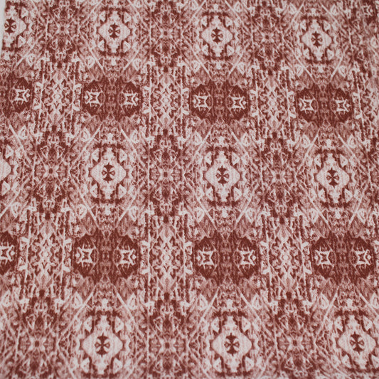 P-2837-754-CINNAMON-IVORY - PRINTED POLY MOROCCAN 100% POLY
