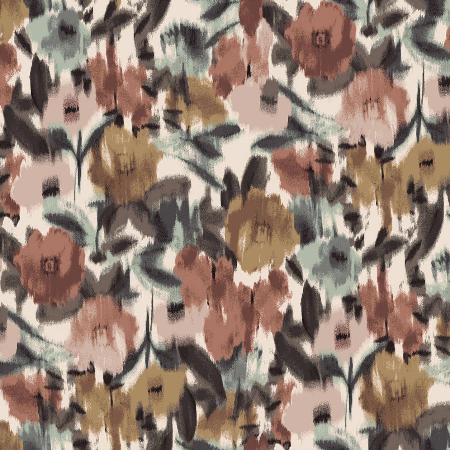 P-2842-754-CREAM-CINNAMON - PRINTED POLY MOROCCAN 100% POLY