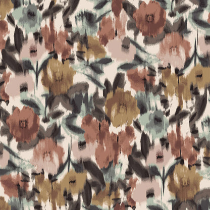 P-2842-754-CREAM-CINNAMON - PRINTED POLY MOROCCAN 100% POLY