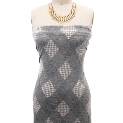P-2851-506-ARMY-GREEN-BLACK - PRINTED FRENCH TERRY 63%POLY  33%RAYON  4% SPANDEX