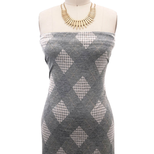 P-2851-506-ARMY-GREEN-BLACK - PRINTED FRENCH TERRY 63%POLY  33%RAYON  4% SPANDEX