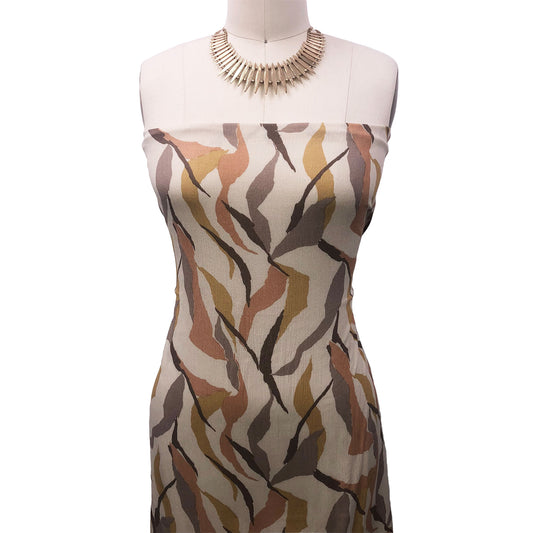 P-2864-636-TAN-MOCHA - PRINTED CREPON 100% RAYON CREPON