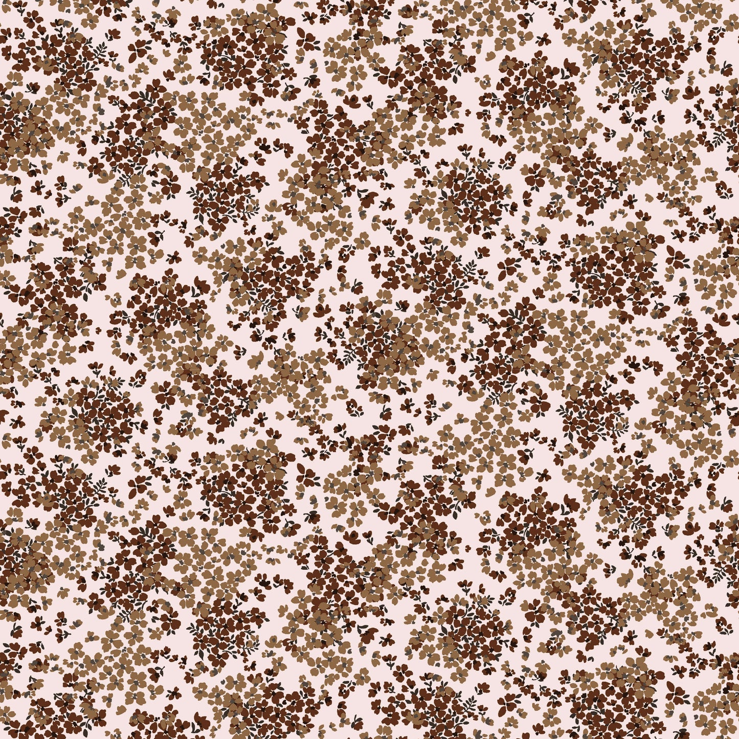 P-2866-636-ECRU-CARAMEL PRINTED CREPON 100% RAYON CREPON