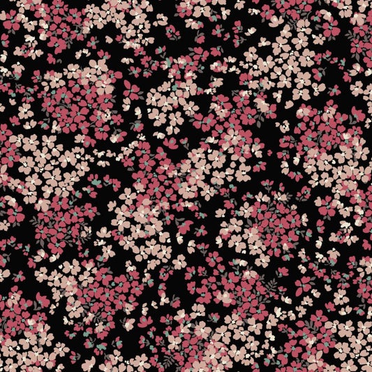 P-2866-754-BLACK-CORAL - PRINTED POLY MOROCCAN 100% POLY