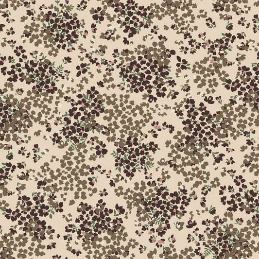 P-2866-754-CREAM-TOFFEE - PRINTED POLY MOROCCAN 100% POLY