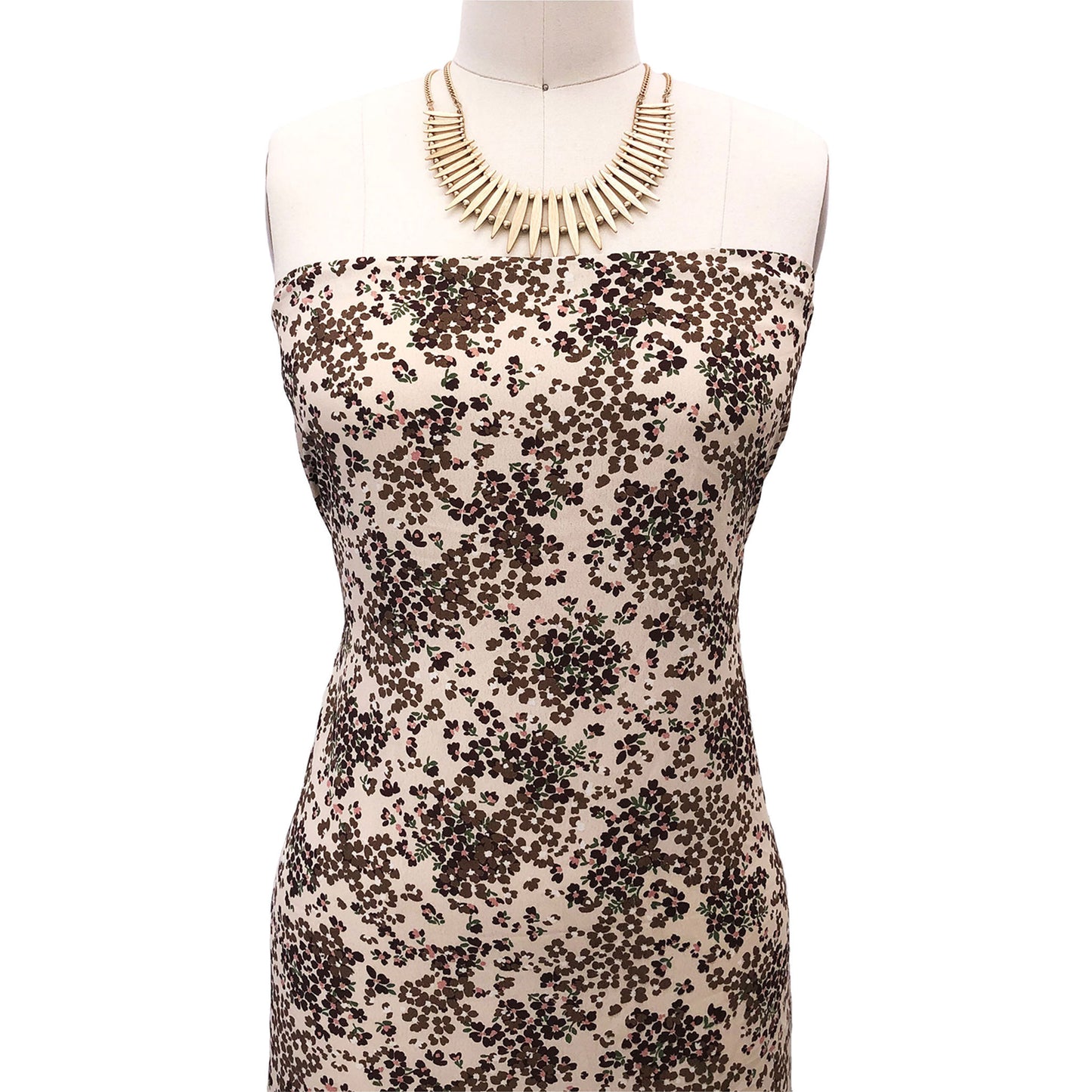 P-2866-754-CREAM-TOFFEE - PRINTED POLY MOROCCAN 100% POLY