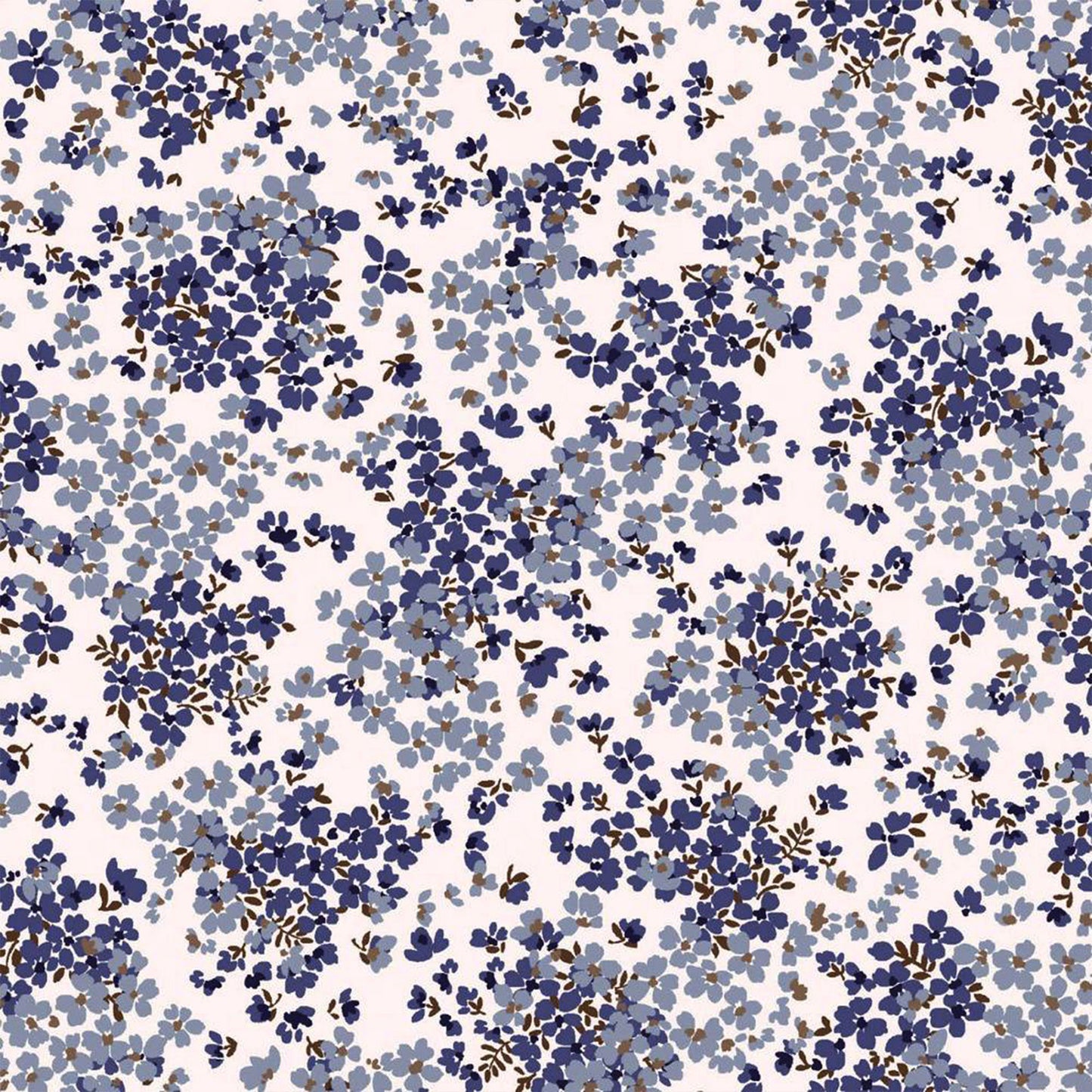 P-2866-754-ECRU-BLUE - PRINTED POLY MOROCCAN 100% POLY