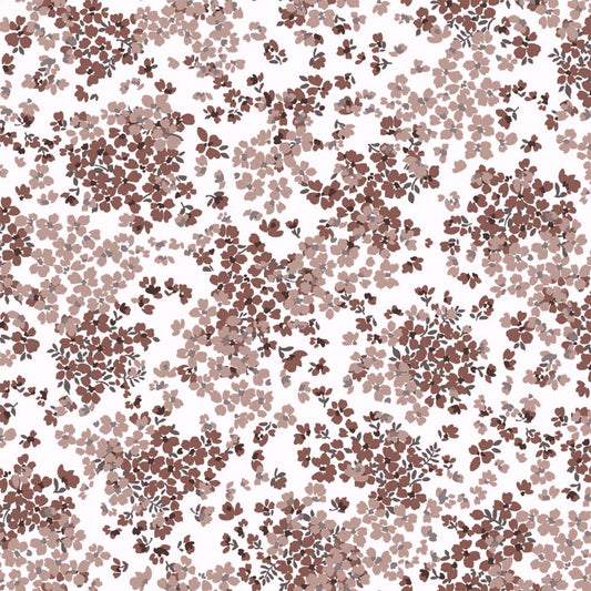 P-2866-754-ECRU-CARAMEL - PRINTED POLY MOROCCAN 100% POLY