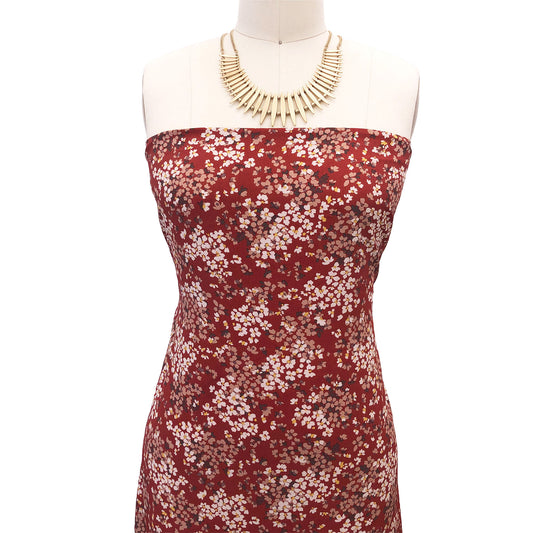 P-2866-754-MARSALA-LATTE - PRINTED POLY MOROCCAN 100% POLY