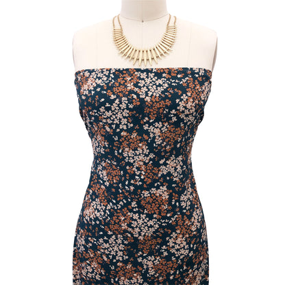 P-2866-754-TEAL-HAZEL - PRINTED POLY MOROCCAN 100% POLY