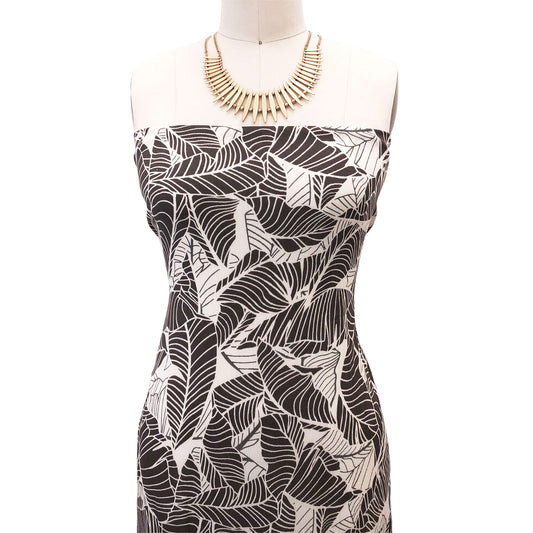 P-2868-636-BEIGE-ARMY-GREEN - PRINTED CREPON 100% RAYON CREPON