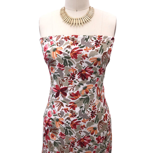 P-2871-636-SAGE-DEEP-CORAL - PRINTED CREPON 100% RAYON CREPON