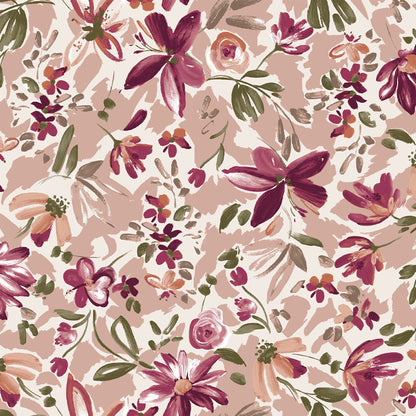 P-2871-636-TAUPE-RASPBERRY PRINTED CREPON 100% RAYON CREPON