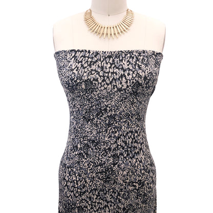 P-2872-800-GREY-BLACK - PRINTED VENEZIA 92% POLY 8% SPANDEX