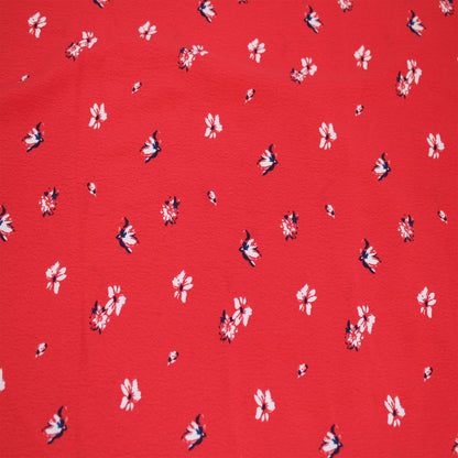 P-2874-754-RED-ECRU - PRINTED POLY MOROCCAN 100% POLY