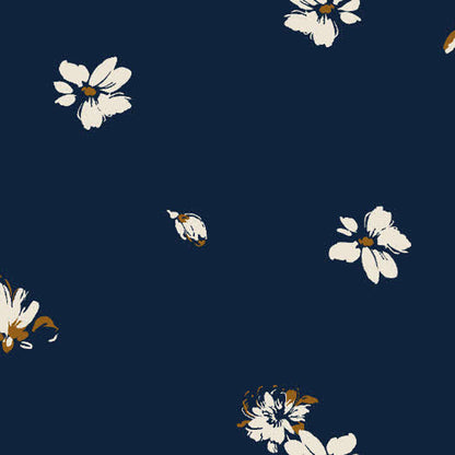 P-2874-816-YOR-INDIGO-TOFFEE - PRINTED FANCY YORYU 100% POLYESTER