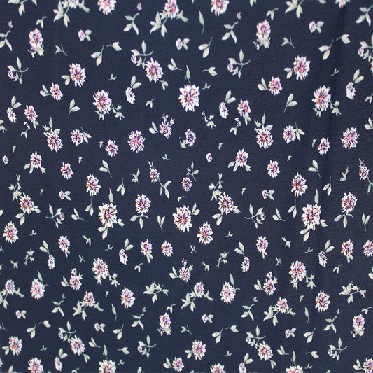 P-2876-754-DK-NAVY-ORCHID - PRINTED POLY MOROCCAN 100% POLY