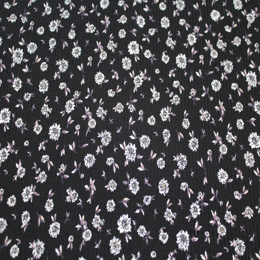 P-2876-761-BLACK-GREY - PRINTED 4X2 RIB 96% POLY 4% SPANDEX