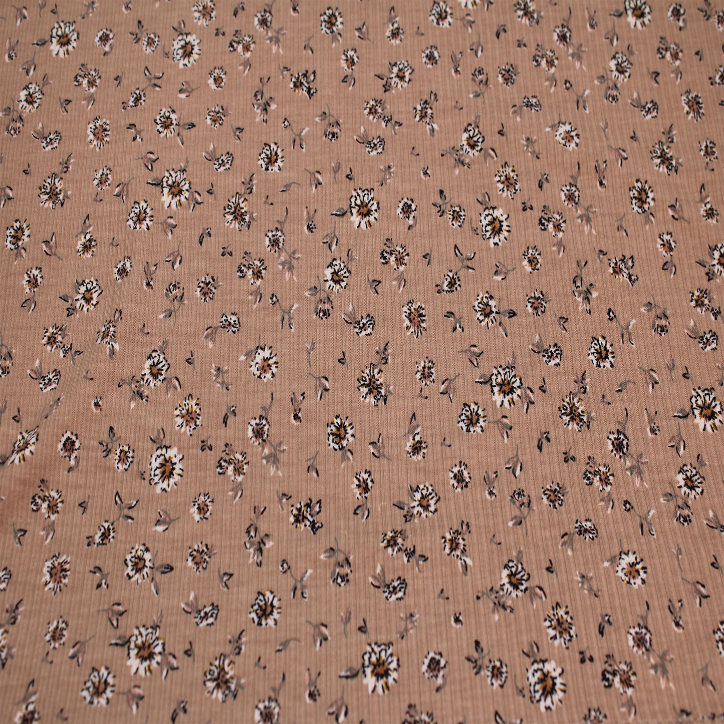 P-2876-761-TAUPE-MOCHA - PRINTED 4X2 RIB 96% POLY 4% SPANDEX