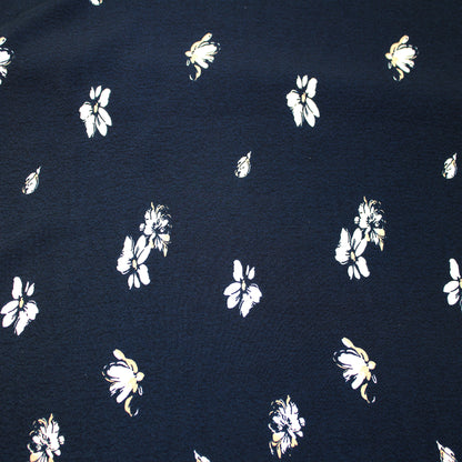 P-2879-754-NAVY-TAUPE - PRINTED POLY MOROCCAN 100% POLY