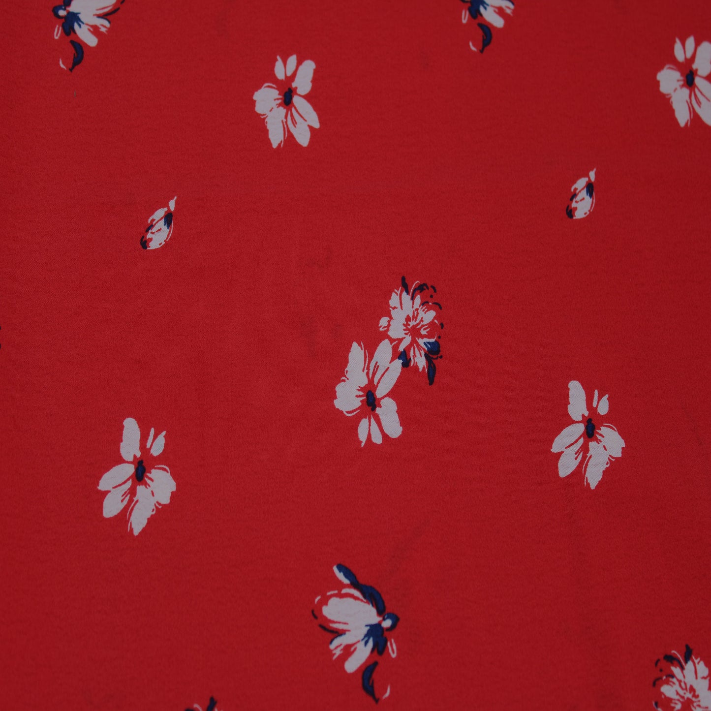 P-2879-754-RED-NAVY - PRINTED POLY MOROCCAN 100% POLY