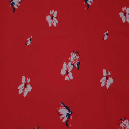 P-2879-754-RED-NAVY - PRINTED POLY MOROCCAN 100% POLY