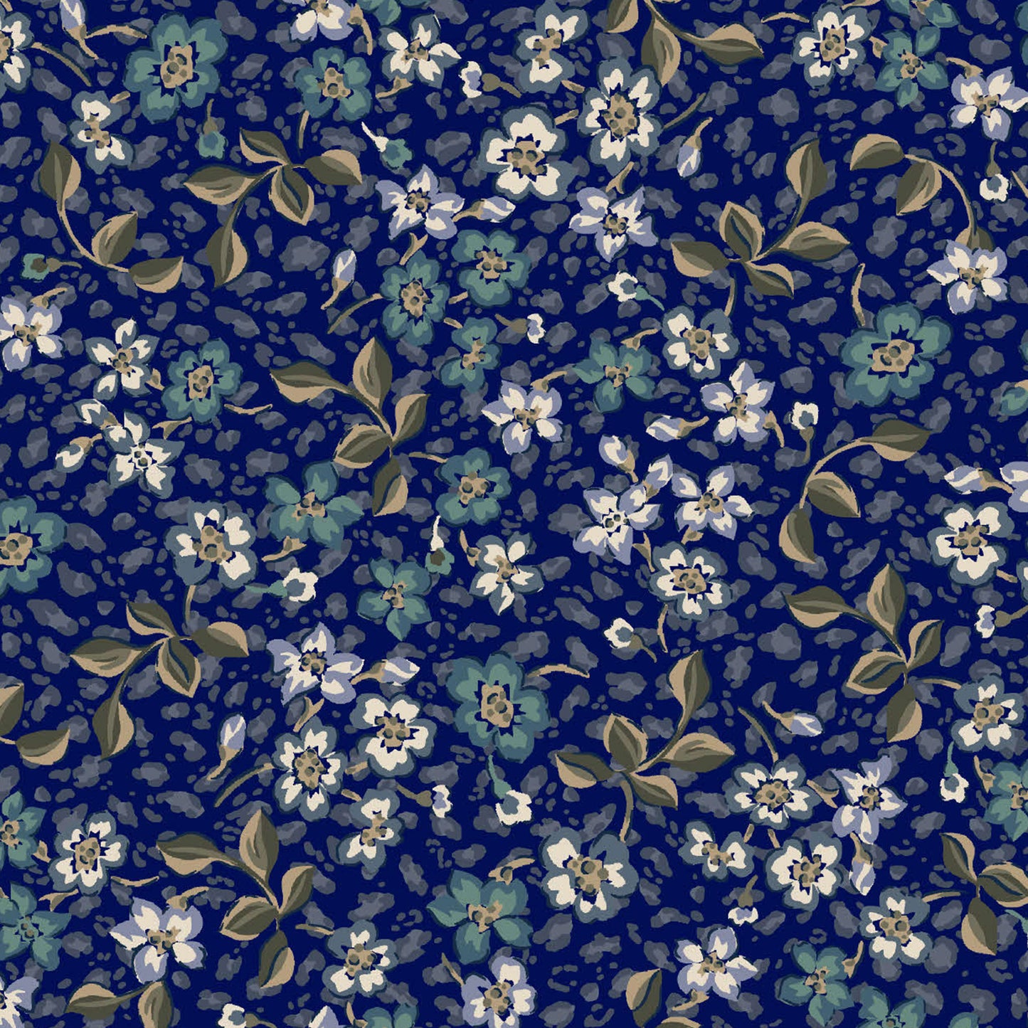 P-2882-501-NAVY-TEAL - PRINTED 100% POLYESTER HI MULTI CHIFFON WASH