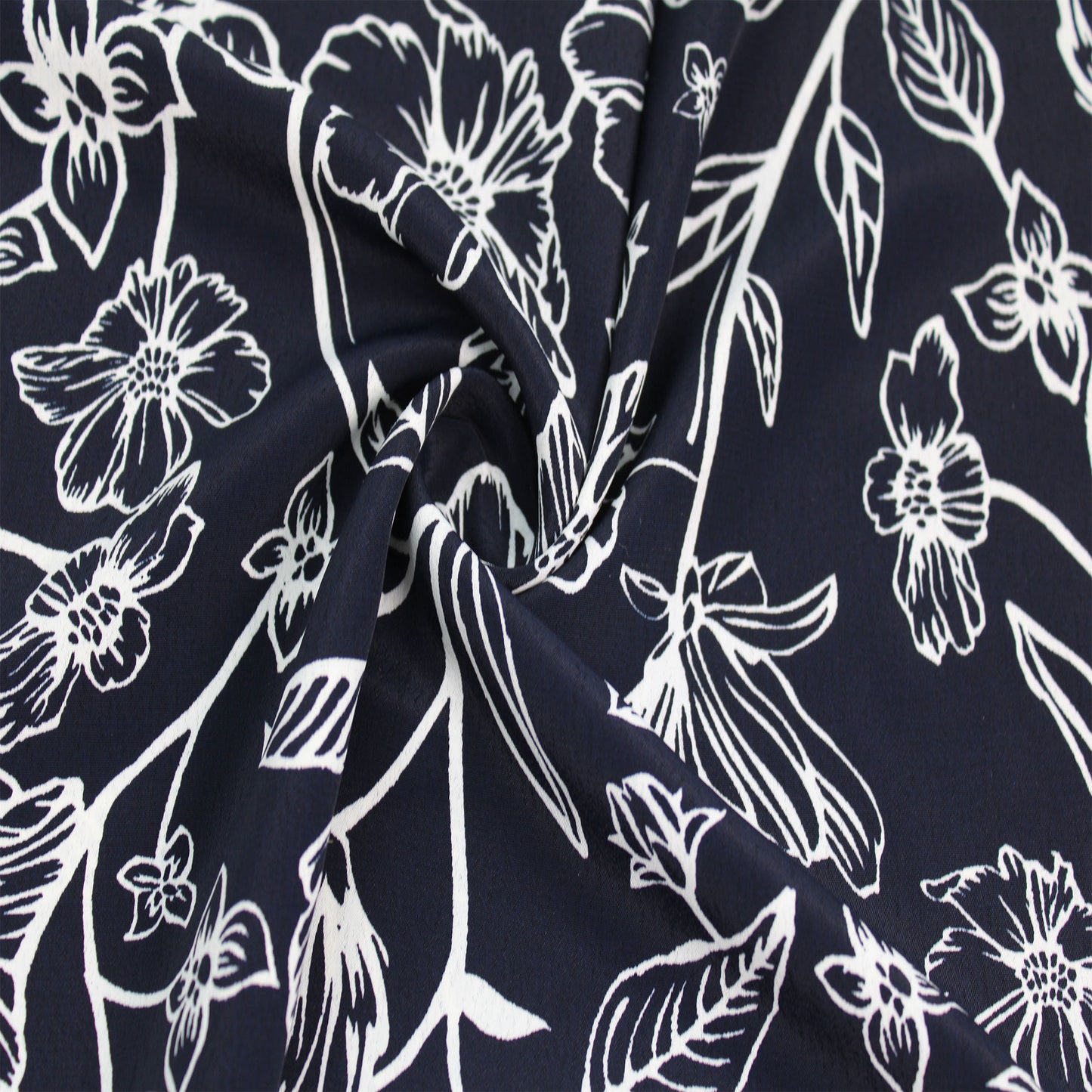 P-2888-754-NAVY-OFF-WHITE - PRINTED POLY MOROCCAN 100% POLY
