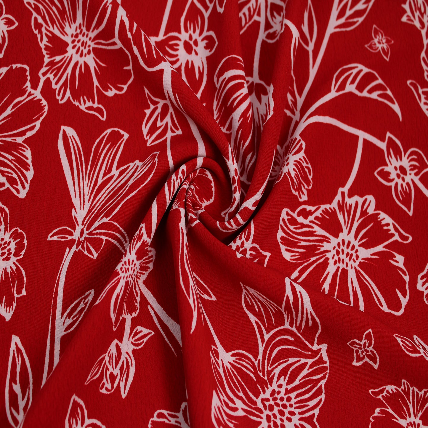 P-2888-754-RED-OFF-WHITE - PRINTED POLY MOROCCAN 100% POLY