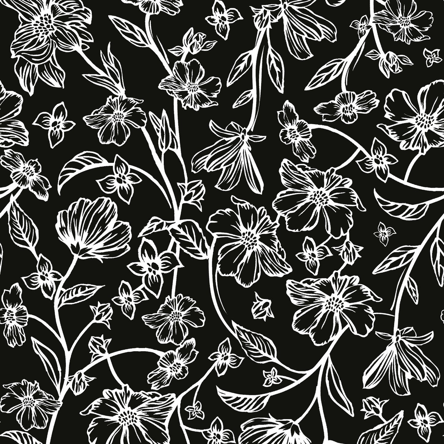 P-2888-800-BLACK-OFFWHITE - PRINTED VENEZIA 92% POLY 8% SPANDEX