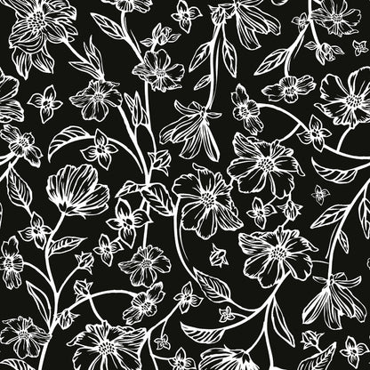 P-2888-800-BLACK-OFFWHITE - PRINTED VENEZIA 92% POLY 8% SPANDEX