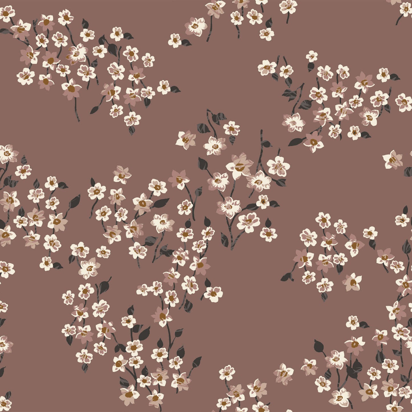 P-2889-501-COCOA-ROSE - PRINTED 100% POLYESTER HI MULTI CHIFFON WASH