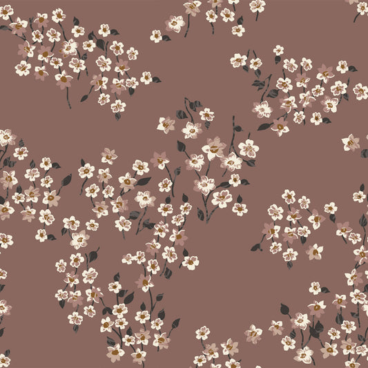 P-2889-501-COCOA-ROSE - PRINTED 100% POLYESTER HI MULTI CHIFFON WASH