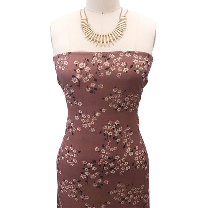 P-2889-501-COCOA-ROSE - PRINTED 100% POLYESTER HI MULTI CHIFFON WASH