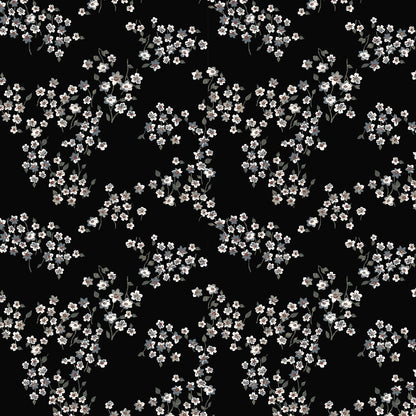 P-2889-754-BLACK-BLUE-STEEL - PRINTED POLY MOROCCAN 100% POLY